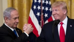 Netanyahu and Trump in January 2020. Photo: EPA-EFE/MICHAEL REYNOLDS Photo: EPA-EFE