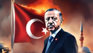 President Recep Tayyip Erdoğan appears with Istanbul and the Turkish flag in flames in then-Israeli Foreign Minister Israel Katz's tweet, Aug. 2, 2024. Credit: X.