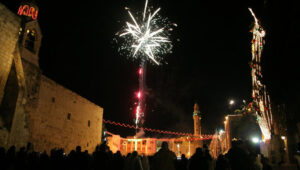 Christmas fireworks display over Bethlehem. Photo by Najeh Hashlamoun/Flash 90