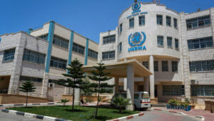 The UN Relief and Works Agency (UNRWA) building in the southern Gaza Strip on July 26, 2018. Photo by Abed Rahim Khatib/Flash90.