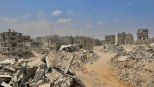 The ruins of Rafah in the southern Gaza Strip. Photo by Oren Cohen/Flash90