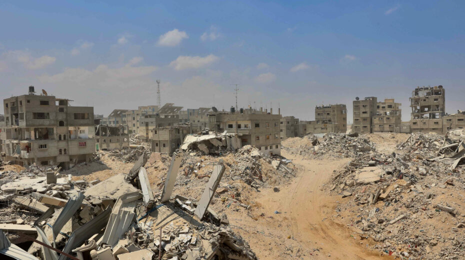 The ruins of Rafah in the southern Gaza Strip. Photo by Oren Cohen/Flash90