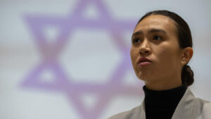 Rescued hostage Noa Argamani attends an emergency conference on the medical condition of Israeli hostages in the Gaza Strip at the President Residence in Jerusalem, December 10, 2024. Photo by Oren Ben Hakoon/Flash90