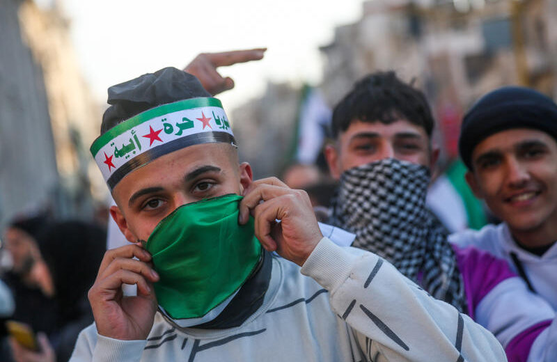 People celebrate the end of the Assad regime after Friday prayers in Hama, Syria, December 13, 2024. Photo by Asaad Syria/Flash90