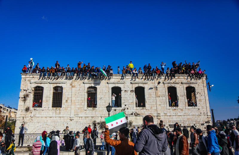 People celebrate the end of the Assad regime after Friday prayers in Hama, Syria, December 13, 2024. Photo by Asaad Syria/Flash90