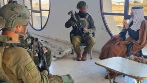 Israeli officers meet with a Syrian mayor, December 2024. Credit: The IDF Spokesperson's Unit.