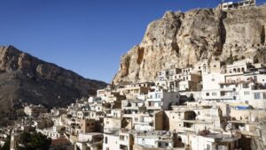 The city of Maalula, where Aramaic is still spoken, is one of the earliest centers of Christianity in the world. Christians make up about 10 percent of the Syrian population, with Muslims making up the vast majority. Photo: EPA-EFE/ANTONIO PEDRO SANTOS