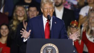 US President Donald J. Trump speaks during an event in Las Vegas, Nevada, USA, on January 25, 2025. Photo: EPA-EFE/BIZUAYEHU TESFAYE