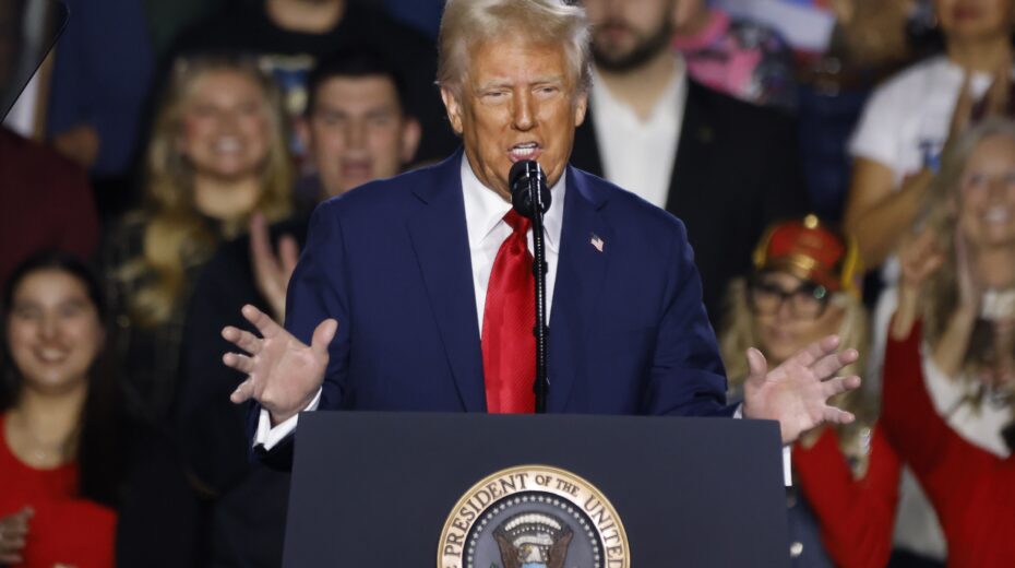 US President Donald J. Trump speaks during an event in Las Vegas, Nevada, USA, on January 25, 2025. Photo: EPA-EFE/BIZUAYEHU TESFAYE