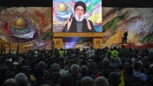 Nasrallah's speech in April 2024. Photo: Wael Hamzeh/EPA-EFE