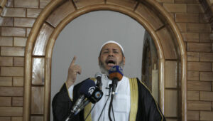 Senior Hamas official Khalil al-Hayya, gives a speech during Friday prayer in Rafah in the southern Gaza Strip, on June 12, 2015. Photo by Abed Rahim Khatib/Flash 90