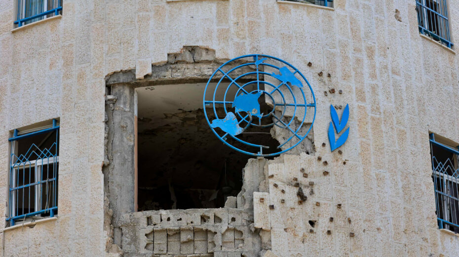 A destroyed UNRWA facility in Rafah, Gaza. Photo by Oren Cohen/Flash90