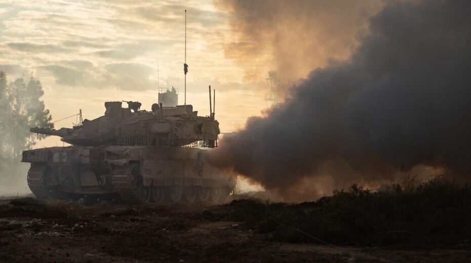 An Israeli tank seen during operations in the Gaza Strip, December 2024. Credit: IDF.