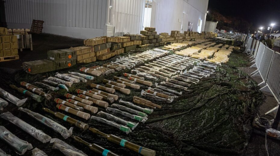 Israeli forces have confiscated a massive amount of Hezbollah armaments intended for use against the residents of the Galilee. Credit: IDF Spokesman