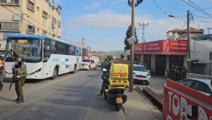 The scene of a shooting attack near Kedumim in northern Samaria on Jan. 6, 2024. Credit: MDA.