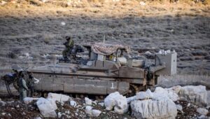 Israeli soldiers operating in the Syrian side of the border, December 25, 2024. Photo by Jamal Awad/Flash90