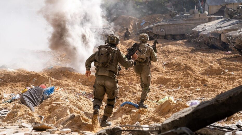 Israeli troops participate in a counterterror operation in the area of the Indonesian Hospital in northern Gaza, December 2024. Credit: IDF.