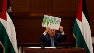 Palestinian Authority leader Mahmoud Abbas at a meeting in Ramallah, Sept. 3, 2020. Photo by Flash90.