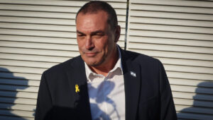 Eyal Zamir, next IDF chief of staff seen outside his home in Ramot HaShavim, Jan. 2, 2025. Photo by Flash90.
