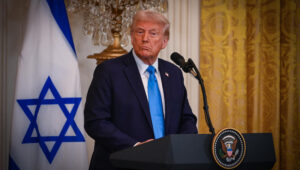 US President Donald Trump is either mad or he's a genius. Either way he is about to reshape the Middle East, again. Photo by Liri Agami/Flash90