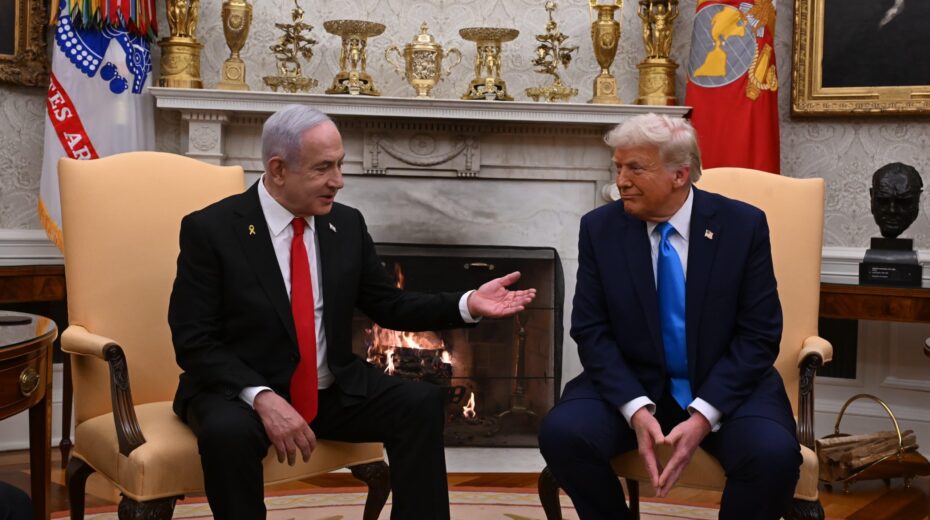 Trump might attach a price, but at least Israel's finally getting something out of the deal. Photo by Avi Ohayon/GPO