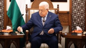 Isolated: Palestinian chief Mahmoud Abbas. Photo by EPA-EFE/ALAA BADARNEH / POOL