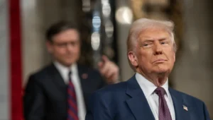 U.S. President Donald Trump delivers an address to a joint session of Congress in Washington, March 4, 2025. Credit: Daniel Torok/White House.