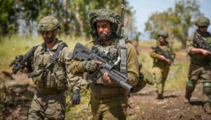 Israeli reserve soldiers during a military exercise in the Golan Heights in northern Israel on May 8, 2024. Photo: Ayal Margolin/Flash90