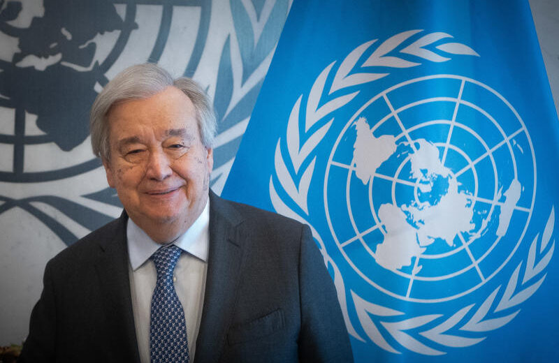 Secretary-General of the United Nations António Guterres. Photo by Arie Leib Abrams/Flash90