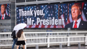 US President Donald Trump has received the lion's share of the thanks for bringing home most of the hostages. Photo by Miriam Alster/Flash90