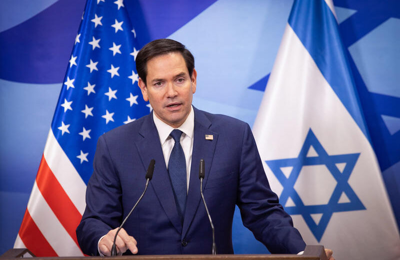 US Secretary of State Marco Rubio suggests Hamas is lucky anyone will negotiate with it at all. Photo by Alex Kolomoisky/POOL