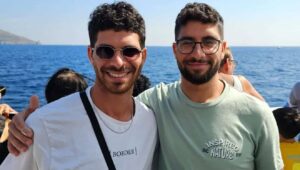 Ilay David (left) and his brother, Evyatar David, who has been held hostage in the Gaza Strip since Oct. 7, 2023. Credit: Courtesy.