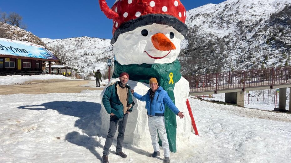 Visiting a snowy Mt. Hermon at the intersection of Israel, Lebanon, and Syria. Photo: David Shishkoff