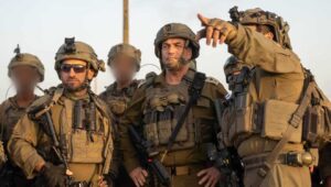 Israel Defense Forces Chief of Staff Lt. Gen. Eyal Zamir, center, during a tour of the Rafah area in southern Gaza on March 18, 2025. Credit: IDF.