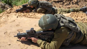 Israeli soldiers seen during recent operational activity in the Gaza Strip in an image published on April 13, 2025. Credit: IDF.