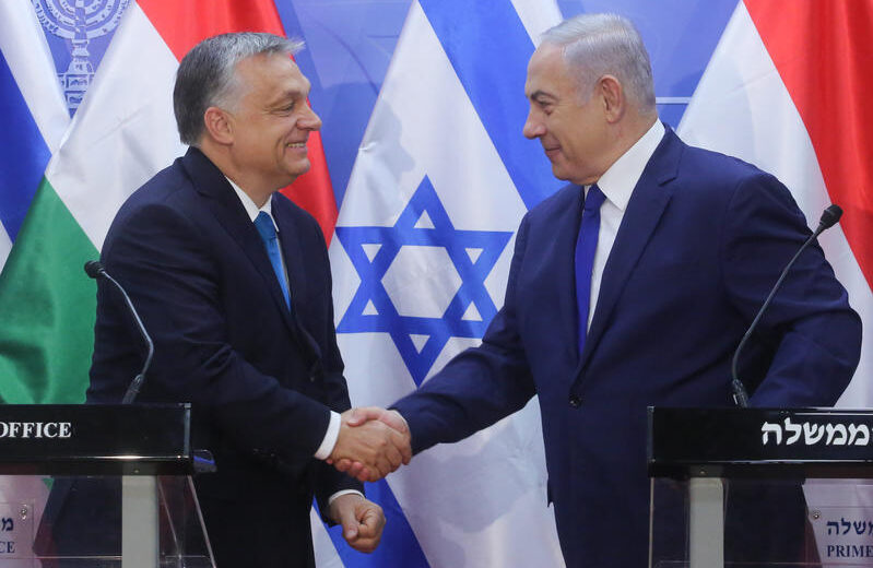 Prime Minister Benjamin Netanyahu holds a joint press conference with Hungarian Prime Minister Mr. Viktor Orban, at the Prime Minister's Office in Jerusalem, on July 19, 2018. Photo by Marc Israel Sellem/POOL
