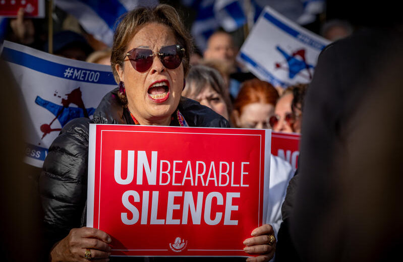 Israelis demonstrate in New York City against the world's hypocrisy in relation to the Gaza war. Photo by Yakov Binyamin/Flash90