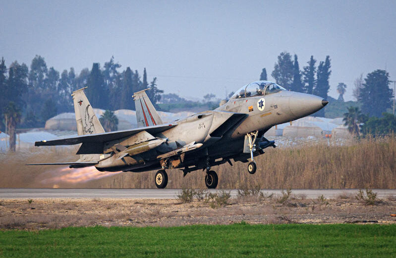 An Israel Air Force F-15 takes off from Tel Nof. Photo by Moshe Shai/FLASH90
