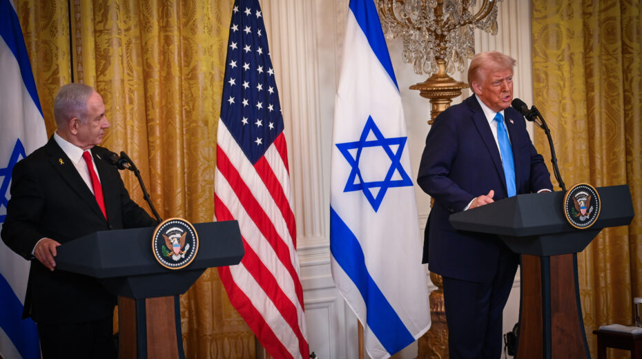 US President Donald Trump (right) with Prime Minister Netanyahu Photo: Liri Agami/Flash90
