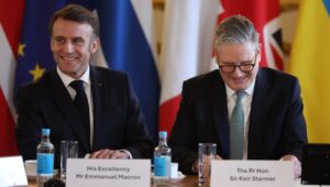 Threatening sanctions: French President Emmanuel Macron and British Prime Minister Keir Starmer. Photo: EPA-EFE/Neil Hall/Pool