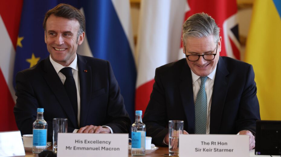 Threatening sanctions: French President Emmanuel Macron and British Prime Minister Keir Starmer. Photo: EPA-EFE/Neil Hall/Pool