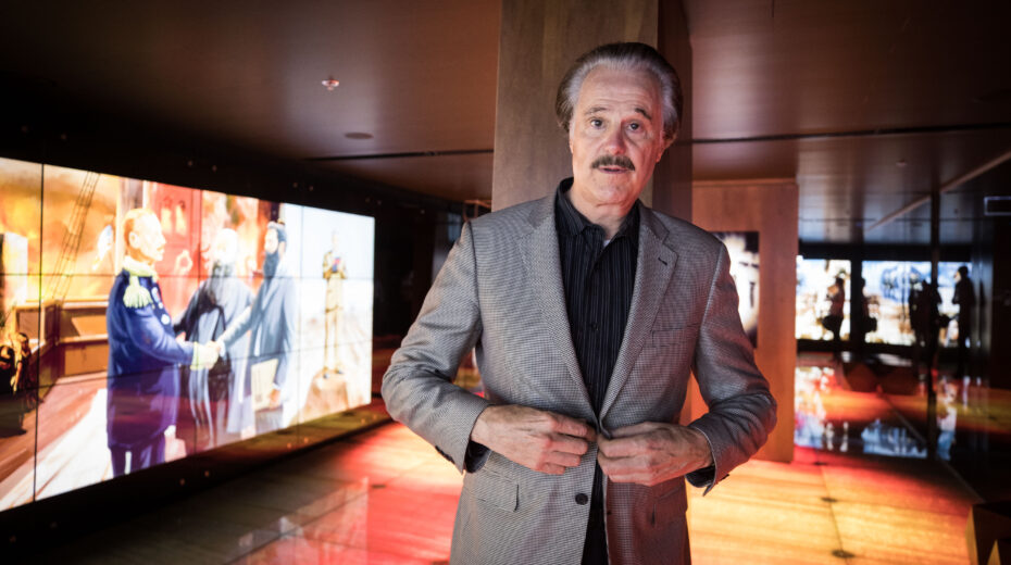 Mike Evans at his Friends of Zion Museum in Jerusalem. Photo by Nati Shohat/Flash90