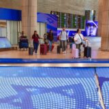 Passengers at Ben Gurion International Airport near Tel Aviv on May 4, 2025. Photo: Avshalom Sassoni/Flash90