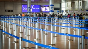 An empty departures hall at Ben-Gurion International Airport near Tel Aviv, May 4, 2025. Photo by Avshalom Sassoni/Flash90.