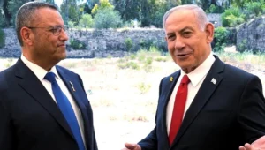 Prime Minister Benjamin Netanyahu and Jerusalem Mayor Moshe Lion at the Mamila Pool in the capital, May 26, 2025. Credit: Screenshot from video by Itai Beit On/GPO.