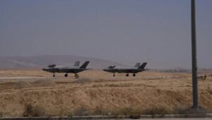 Israeli Air Force fighter jets take off for strikes in Iran in June 2025. Credit: IDF.