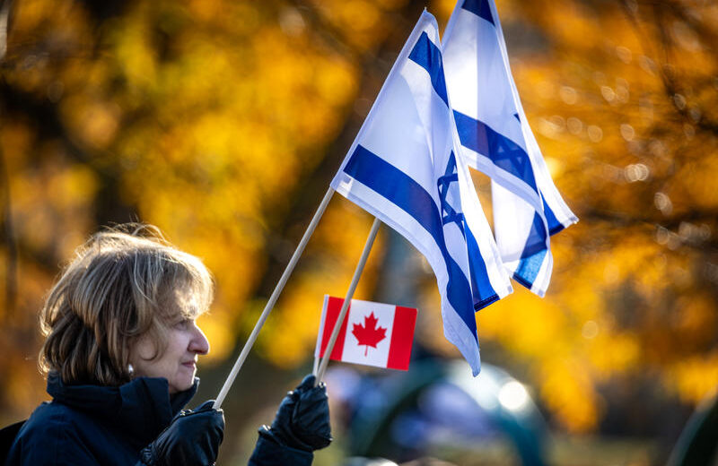Hundreds of Canadians attend a rally calling for the release of the 240 peopleheld kidnapped by Hamas terrorists in Gaza, in Toronto, Canada. November 12, 2023. Photo by Doron Horowitz/Flash90