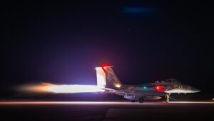 Israeli fighter jet en route to Tehran. Photo: IDF.