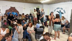 Public shelter in Tel Aviv. It's now a second home for our son. Photo: Dov Eilon.