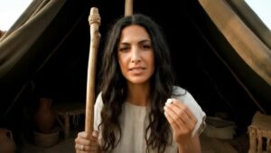 Tamar is angry with Yehuda. Screenshot YouTube